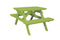 A&L Furniture Co. Amish-Made Poly Picnic Table with Attached Benches AL5300