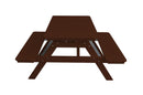 A&L Furniture Co. Amish-Made Poly Picnic Table with Attached Benches AL5300