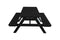 A&L Furniture Co. Amish-Made Poly Picnic Table with Attached Benches AL5300