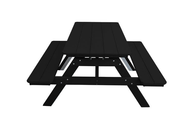 A&L Furniture Co. Amish-Made Poly Picnic Table with Attached Benches AL5300