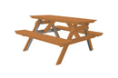 A&L Furniture Co. Amish-Made Poly Picnic Table with Attached Benches AL5300