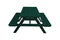 A&L Furniture Co. Amish-Made Poly Picnic Table with Attached Benches AL5300