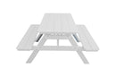 A&L Furniture Co. Amish-Made Poly Picnic Table with Attached Benches AL5300