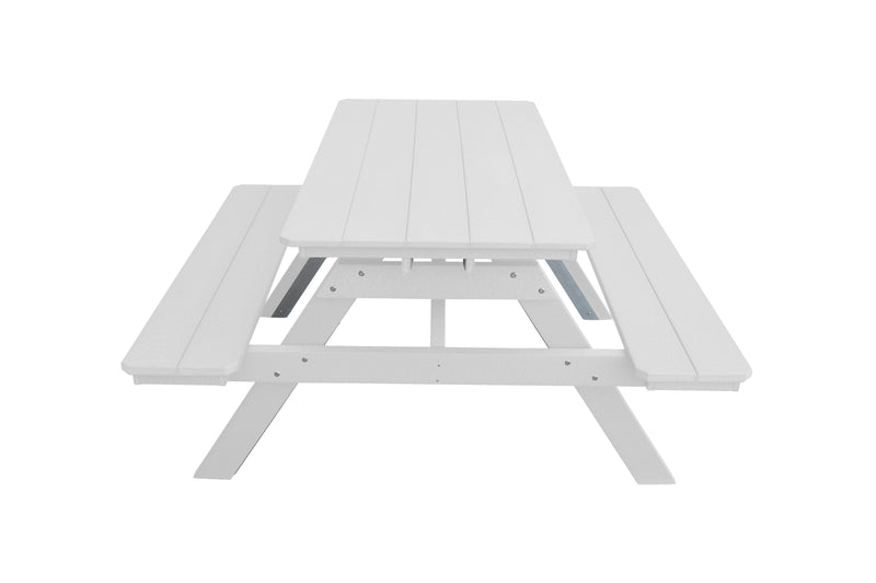 A&L Furniture Co. Amish-Made Poly Picnic Table with Attached Benches AL5300