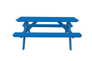 A&L Furniture Co. Amish-Made Poly Picnic Table with Attached Benches AL5300