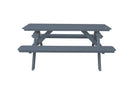 A&L Furniture Co. Amish-Made Poly Picnic Table with Attached Benches AL5300