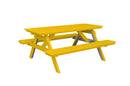 A&L Furniture Co. Amish-Made Poly Picnic Table with Attached Benches AL5300