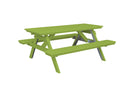 A&L Furniture Co. Amish-Made Poly Picnic Table with Attached Benches AL5300