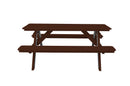 A&L Furniture Co. Amish-Made Poly Picnic Table with Attached Benches AL5300