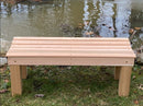 A&L Furniture Co. 4' Amish-Made Cedar Courtyard Bench AL620C