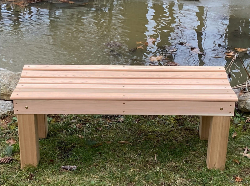 A&L Furniture Co. 4' Amish-Made Cedar Courtyard Bench AL620C