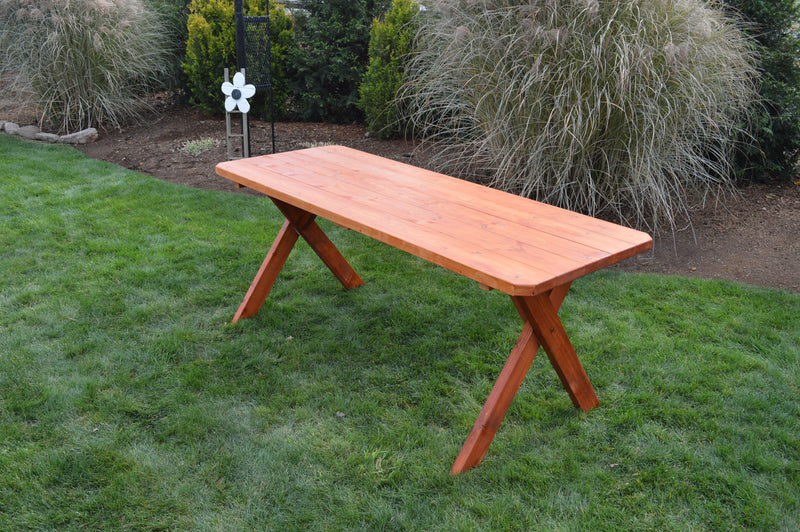 A&L Furniture Co. Cross-Legged Amish-Made Spruce Picnic Tables AL71