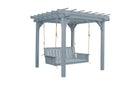 A&L Furniture Co. Amish-Made Bradford Pergola with Wingate Swingbed 791PT - 785PT - Upgrade-to-Rope - 1009 x 2