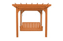 A&L Furniture Co. Amish-Made Bradford Pergola with Wingate Swingbed 791PT - 785PT - Upgrade-to-Rope - 1009 x 2