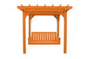 A&L Furniture Co. Amish-Made Bradford Pergola with Wingate Swingbed 791PT - 785PT - Upgrade-to-Rope - 1009 x 2