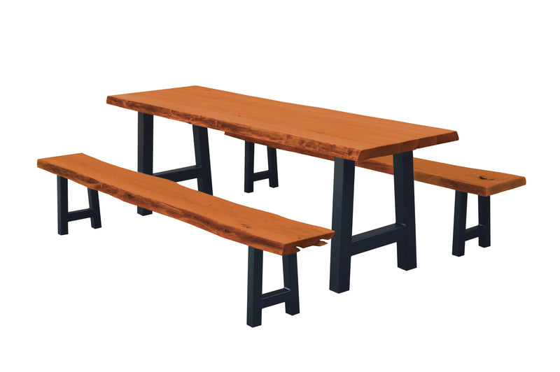 A&L Furniture Co. Blue Mountain Series - Ridgemont Table and Bench Sets AL8550L