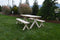 A&L Furniture Co. Cross-Legged Amish-Made Spruce Picnic Tables with Benches AL91