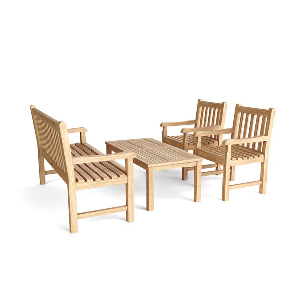 Anderson Teak Classic 3-Seater 4-Pieces Conversation Set Set-06