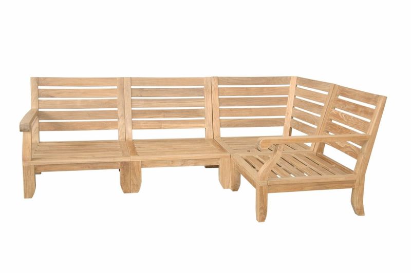 Anderson Teak Riviera Luxe 4-Pieces Modular Set Set-95