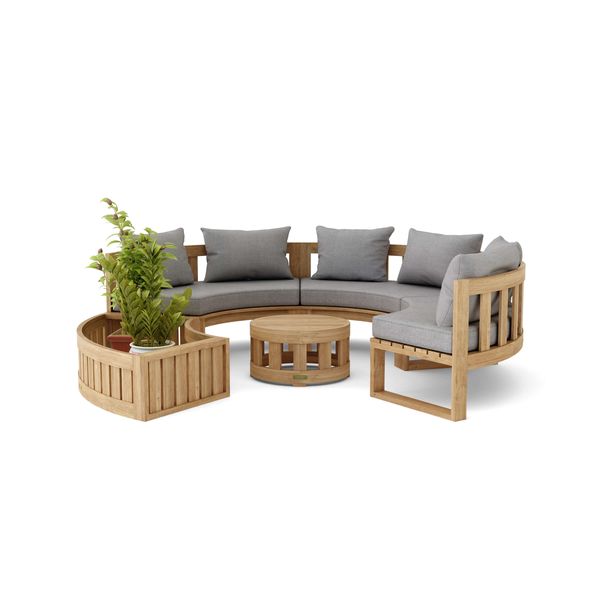 Anderson Teak SET-808 Circular Modular Deep Seating Set SET-808