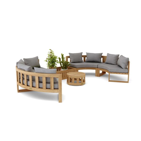 Anderson Teak SET-809 Circular Modular Deep Seating Set SET-809