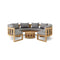 Anderson Teak SET-810 Circular Modular Deep Seating Set SET-810