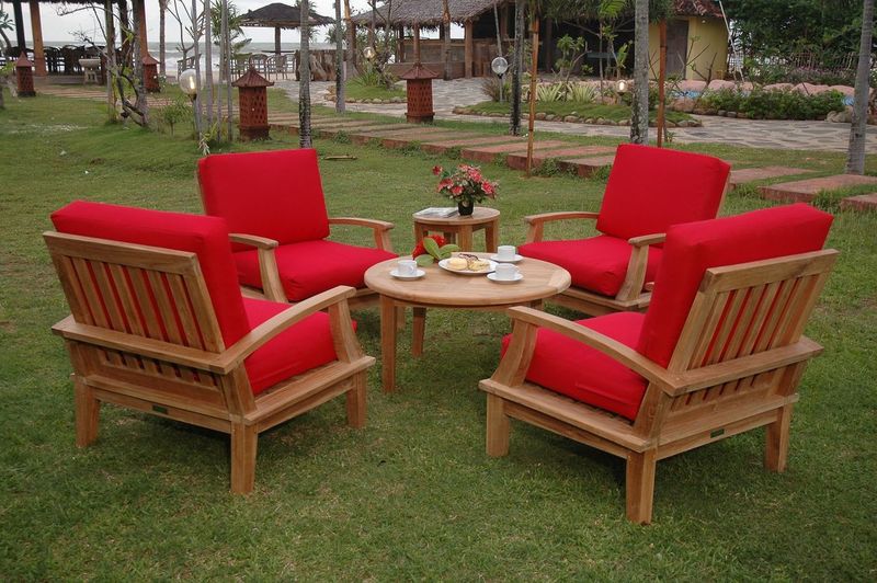 Anderson Teak Brianna 6-Pieces Deep Seating Armchair Set Set-43