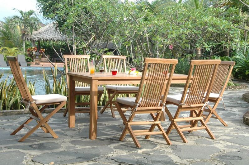 Anderson Teak Montage Bristol 7-Pieces Dining Set SET-202