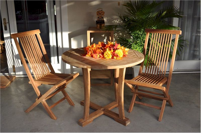 Anderson Teak Descanso Bristol 3-Pieces Dining Set SET-208