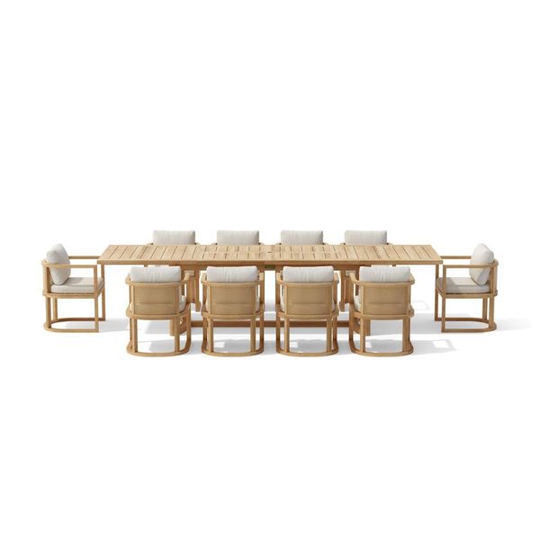 Anderson Teak SET-224 11-pc Junus Extension Dining Table Set SET-224