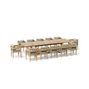 Anderson Teak SET-175 13-pc Coronado Extension Dining Table Set SET-175