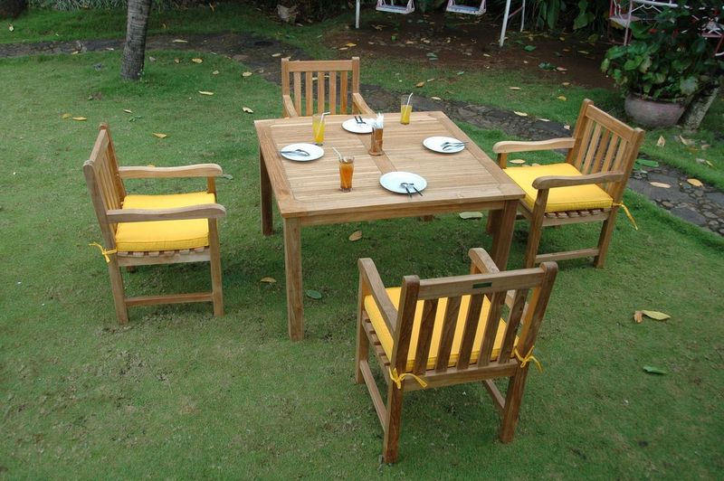 Anderson Teak Windsor Classic Armchair 5-Pieces Dining Table Set Set-101A