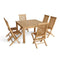 Anderson Teak Windsor Classic Chair 7-Pieces Folding Dining Set Set-104