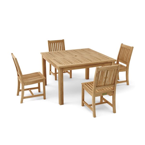 Anderson Teak Windsor Rialto Side Chair 5-Pieces Dining Table Set Set-106B