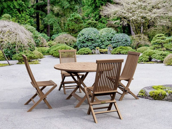 Anderson Teak Classic Bahama 5-Pieces Folding Dining Set Set-107