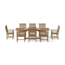 Anderson Teak Bahama Wilshire Armchair 9-Pieces Extension Dining Set Set-112A