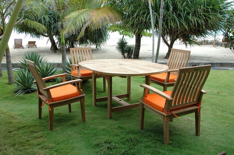 Anderson Teak Bahama Brianna 5-Pieces Extension Dining Set Set-119B