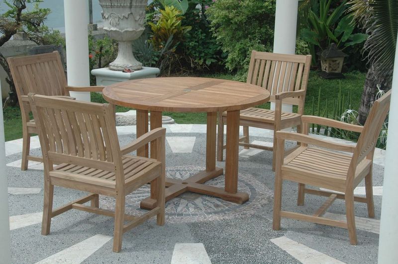 Anderson Teak Tosca Rialto Armchair 5-Pieces Dining Set Set-17