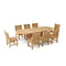 Anderson Teak Sahara Dining Side Chair 9-Pieces Oval Dining Set Set-76