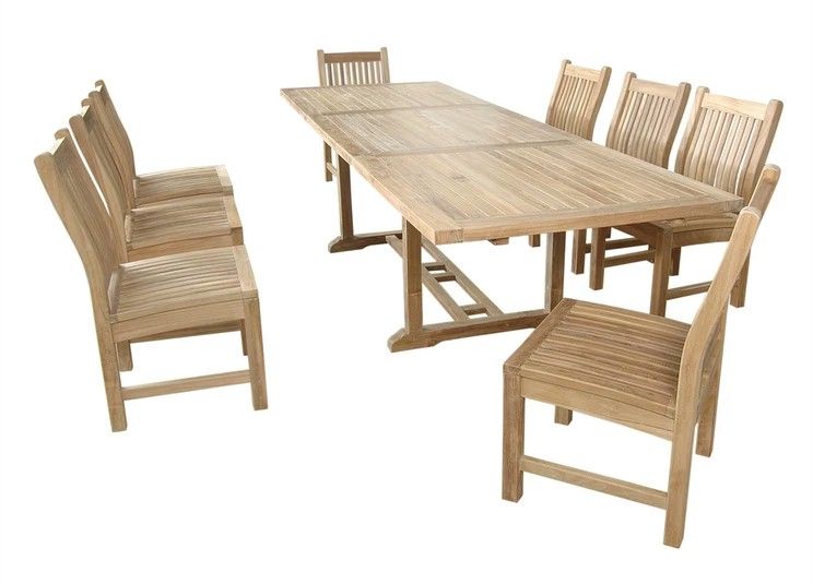 Anderson Teak Bahama Sahara 9-Pieces 10' Rectangular Dining Set Set-79