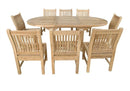 Anderson Teak Bahama Sahara 9-Pieces 87" Oval Dining Set Set-85