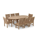 Anderson Teak Bahama Sahara Side Chair 7-Pieces 87" Oval Dining Set Set-87