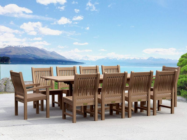 Anderson Teak Bahama Sahara 11-Pieces 8' Rectangular Dining Set Set-88