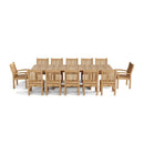 Anderson Teak Valencia Sahara 13-Pieces Rectangular Dining Set Set-90