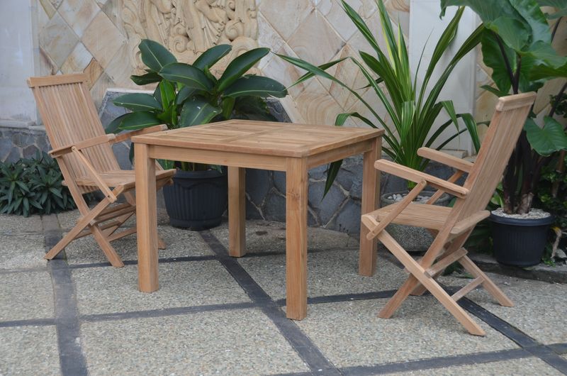 Anderson Teak Bahama Classic 3-Pieces Bistro Table Set-18