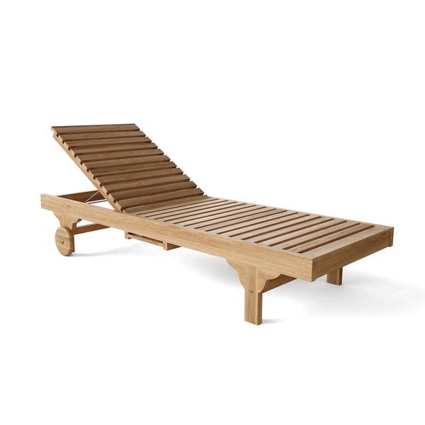 Anderson Teak Capri Sun Lounger Adjusted Back & Side Tray SL-071