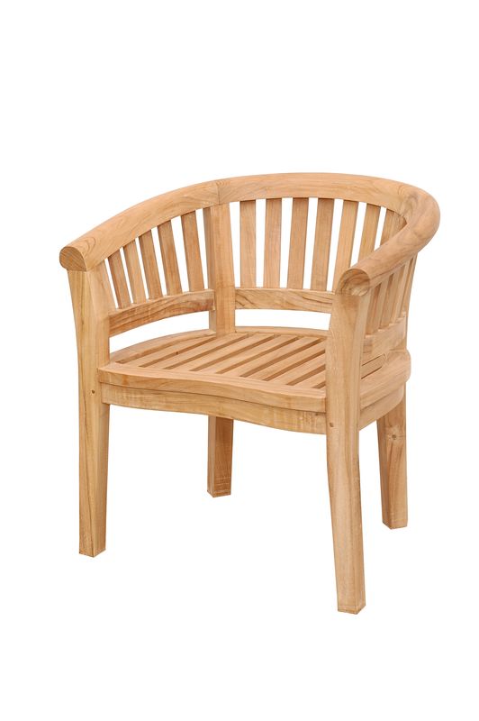 Anderson Teak Curve Armchair Extra Thick Wood CHD-032T