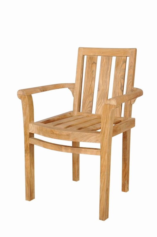 Anderson Teak Classic Stackable Armchair (Fully Built & 4 pcs in a box) CHS-011A