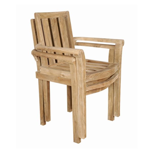 Anderson Teak Classic Stackable Armchair (Fully Built & 4 pcs in a box) CHS-011A