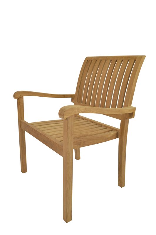 Anderson Teak Aspen Stackable Armchair (Fully Built & 4 pcs in a box) CHS-055